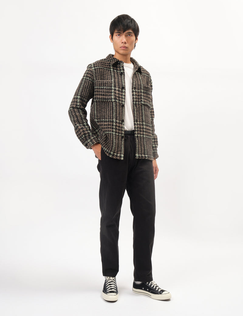 Portuguese Flannel Gales Overshirt - Black/Green