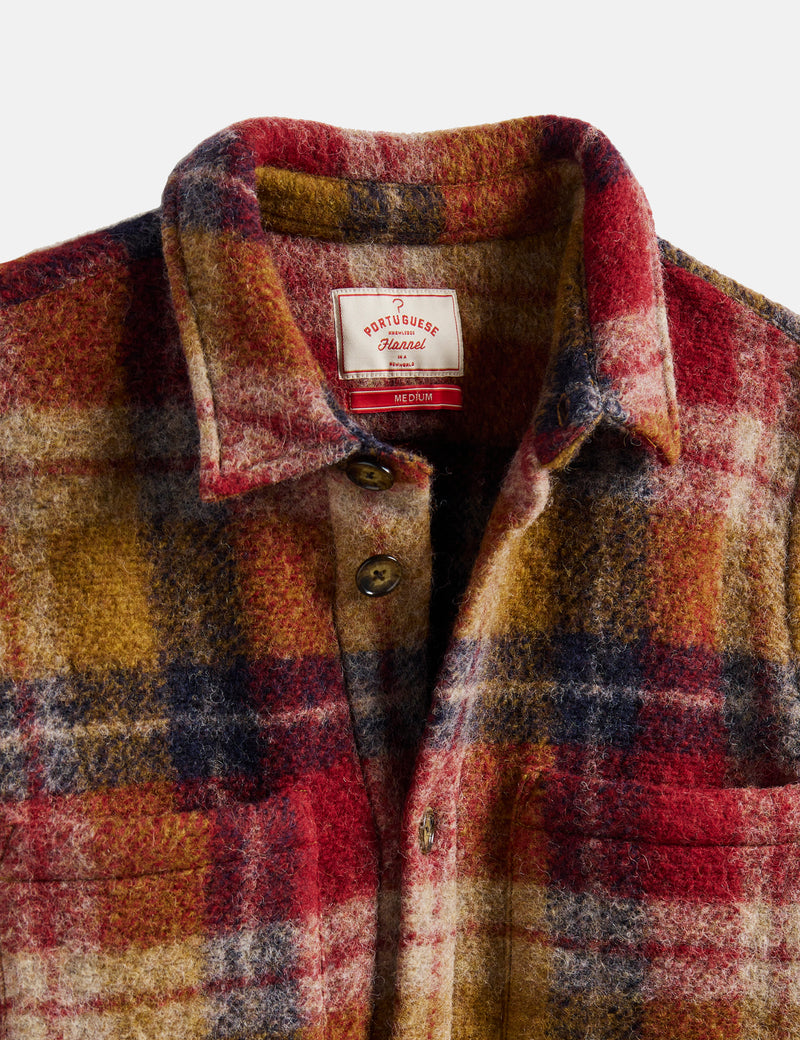 Portuguese Flannel Parker Overshirt - Bordeaux