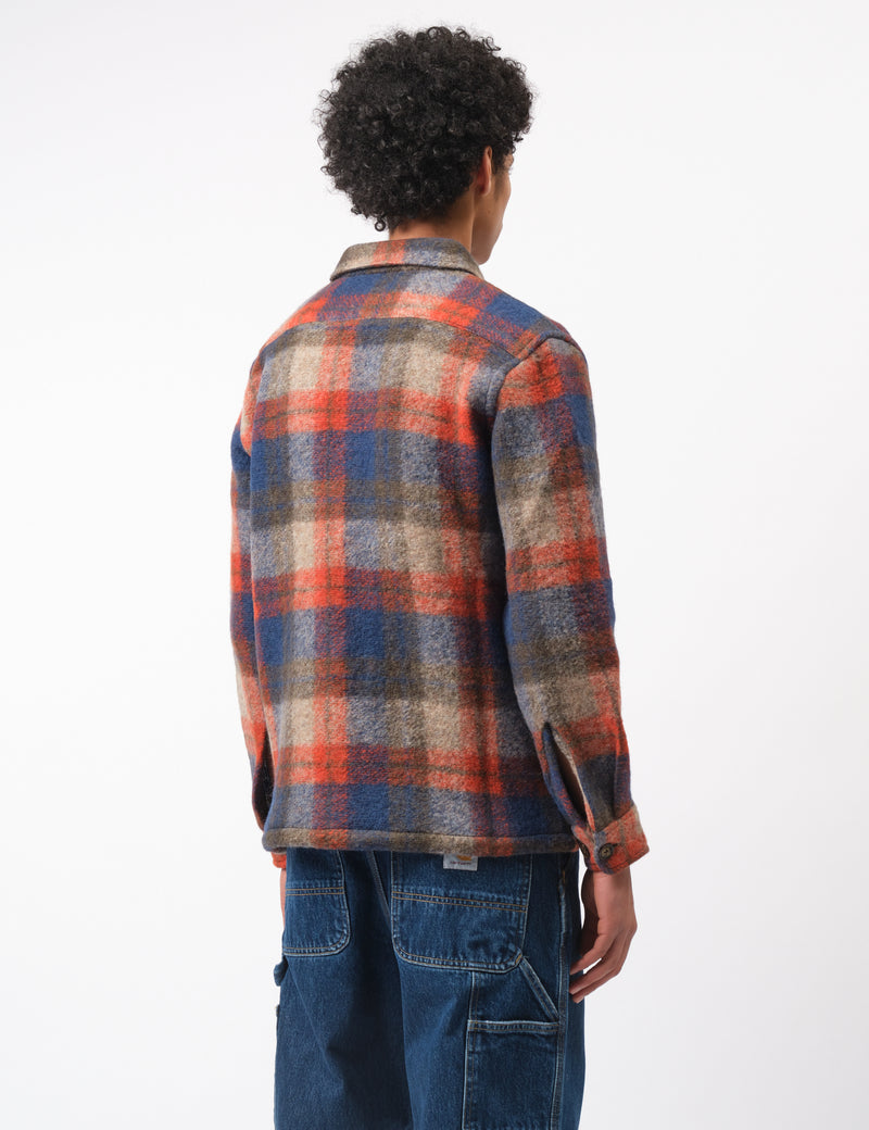 Portuguese Flannel Parker Overshirt - Blue