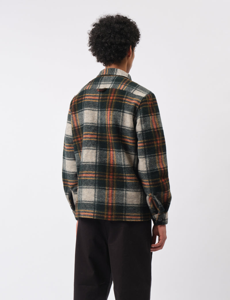 Portuguese Flannel Gauli Overshirt - Forest Green