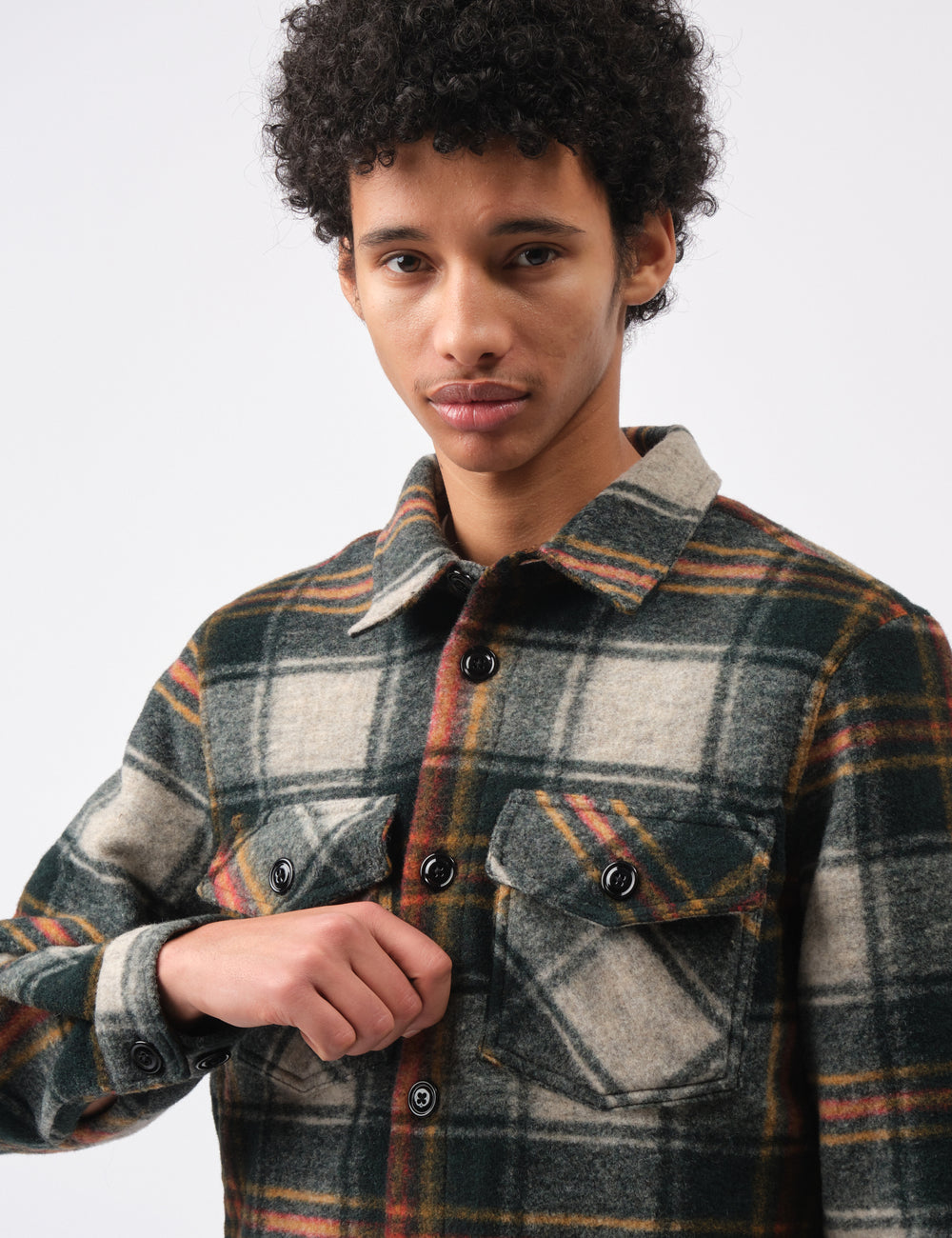 Portuguese Flannel Gauli Overshirt - Forest Green | Urban Excess