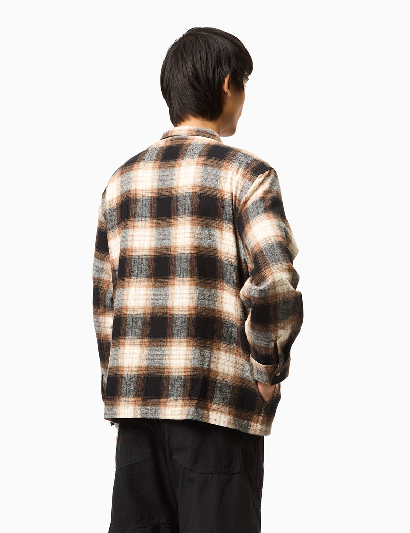 Stan Ray Zip Plaid Shirt - Brown