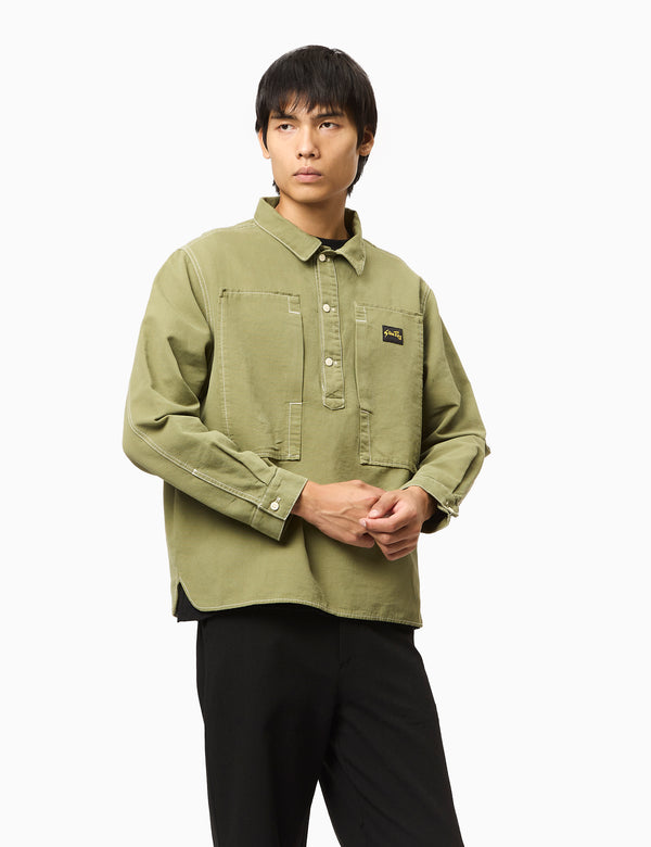 Stan Ray Painters Pop Over Shirt (Bedford Cord) - Olive Green