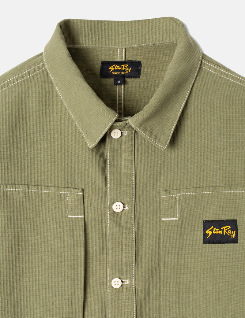 Stan Ray Painters Pop Over Shirt (Bedford Cord) - Olive Green