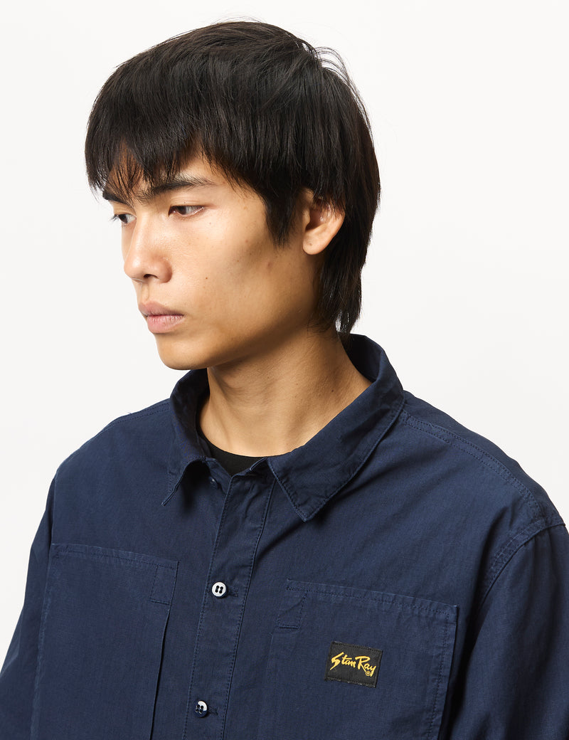 Stan Ray Painters Pop-Over Shirt (Ripstop) - Navy Blue