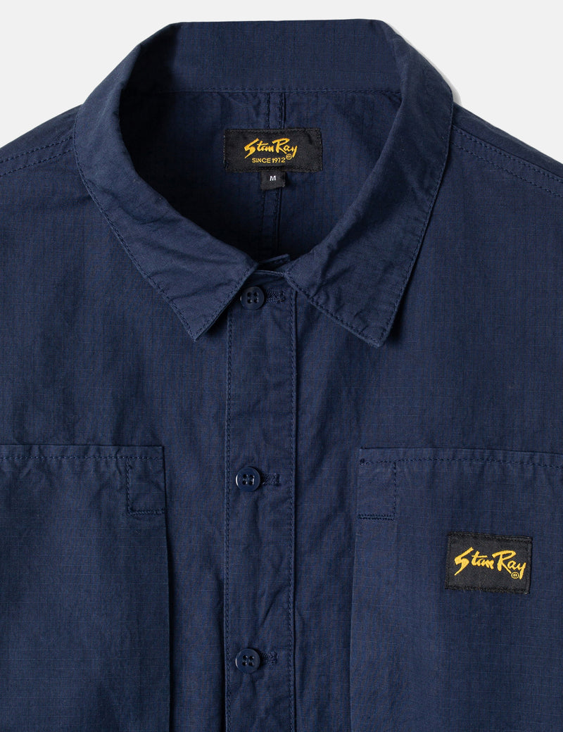 Stan Ray Painters Pop-Over Shirt (Ripstop) - Navy Blue