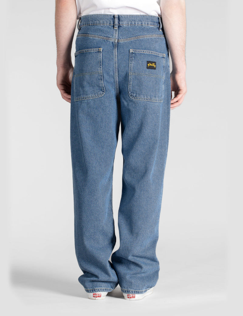 Stan Ray Wide 5 Denim Jeans - Heavy Stone Wash Blue