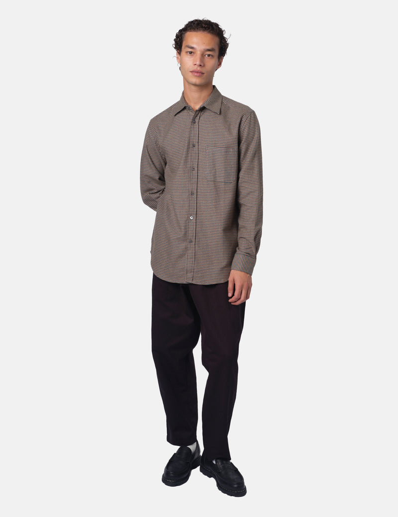 Portuguese Flannel Dylan Shirt - Green/Yellow