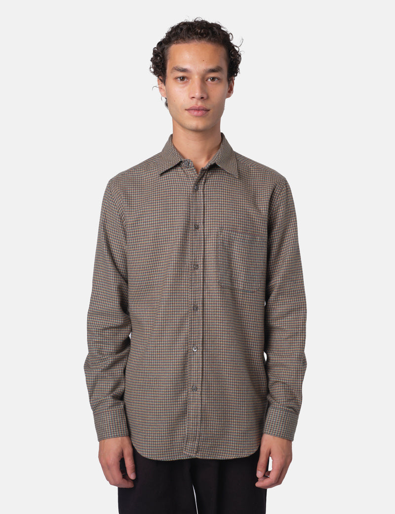 Portuguese Flannel Dylan Shirt - Green/Yellow