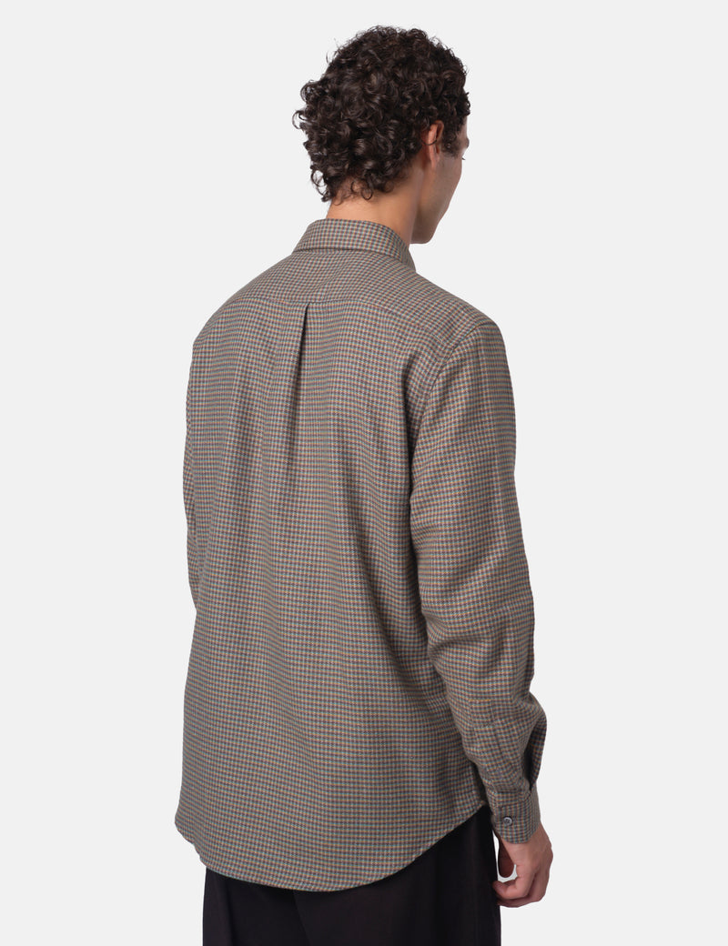 Portuguese Flannel Dylan Shirt - Green/Yellow