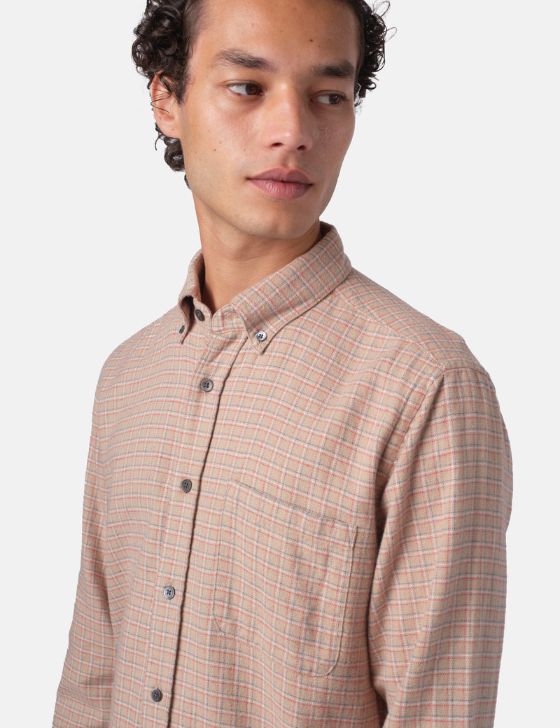 Portuguese Flannel Estudo Shirt - Beige/Blue/Red/Off white