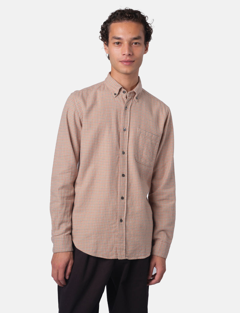 Portuguese Flannel Estudo Shirt - Beige/Blue/Red/Off white