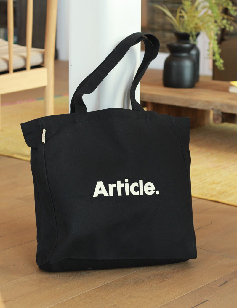 Article Organic Heavy Canvas Tote Bag - Black