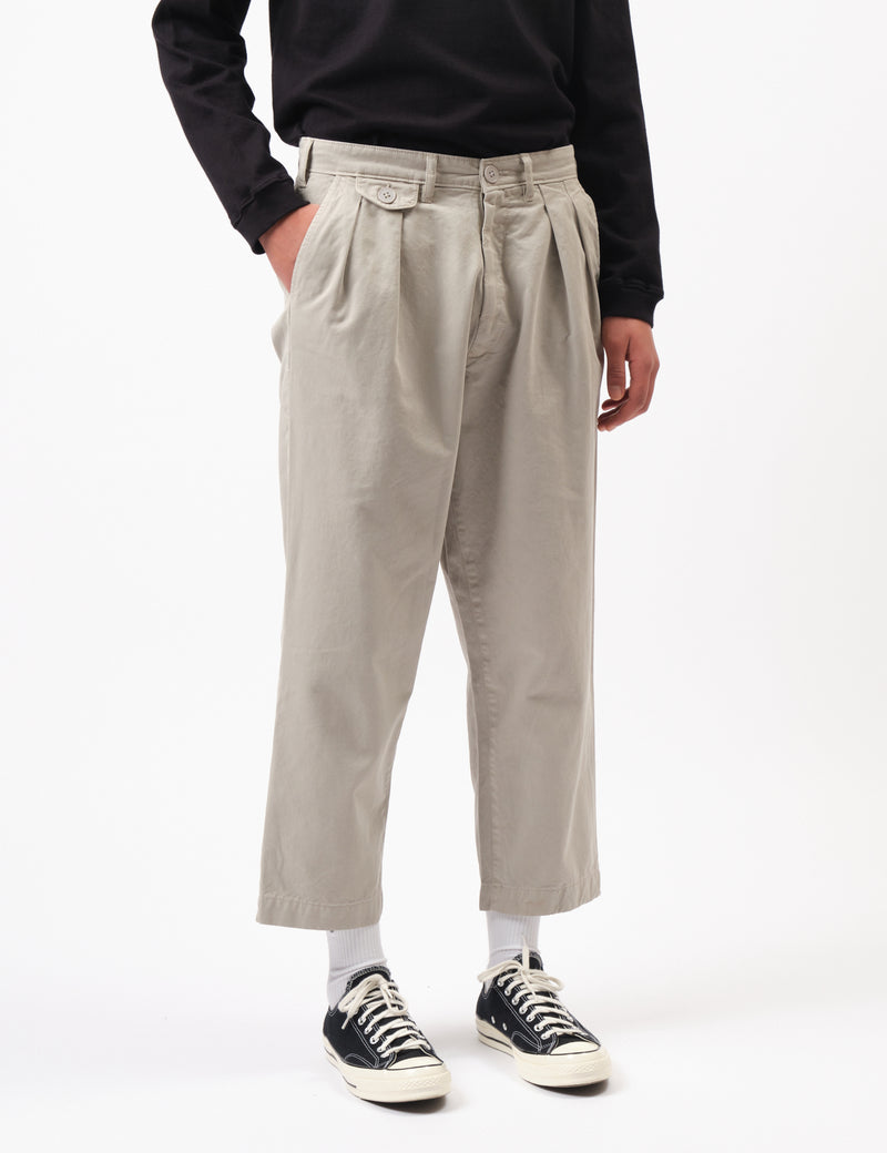 Bhode Two Pleat Pant - Stone