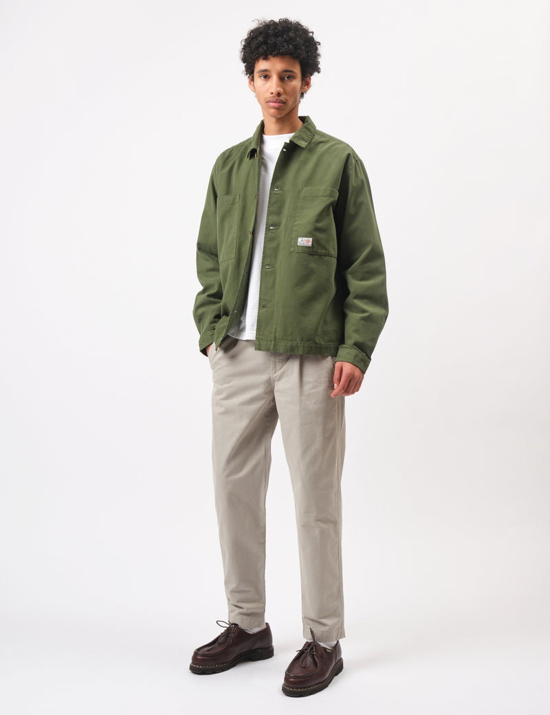 Bhode Hunting Overshirt Twill - Army Green