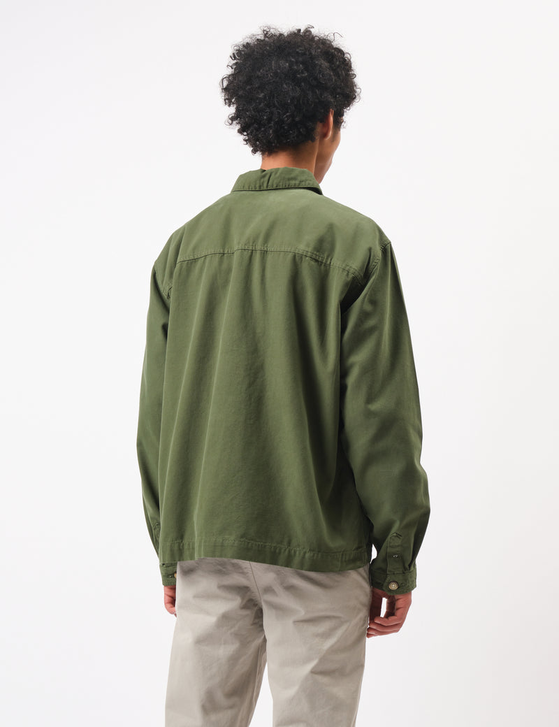 Bhode Hunting Overshirt Twill - Army Green