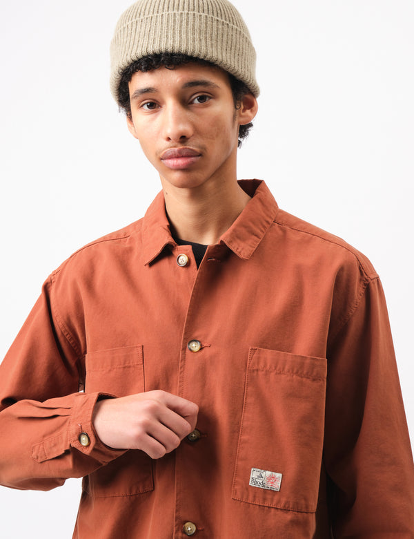 Bhode Hunting Overshirt Twill - Rust