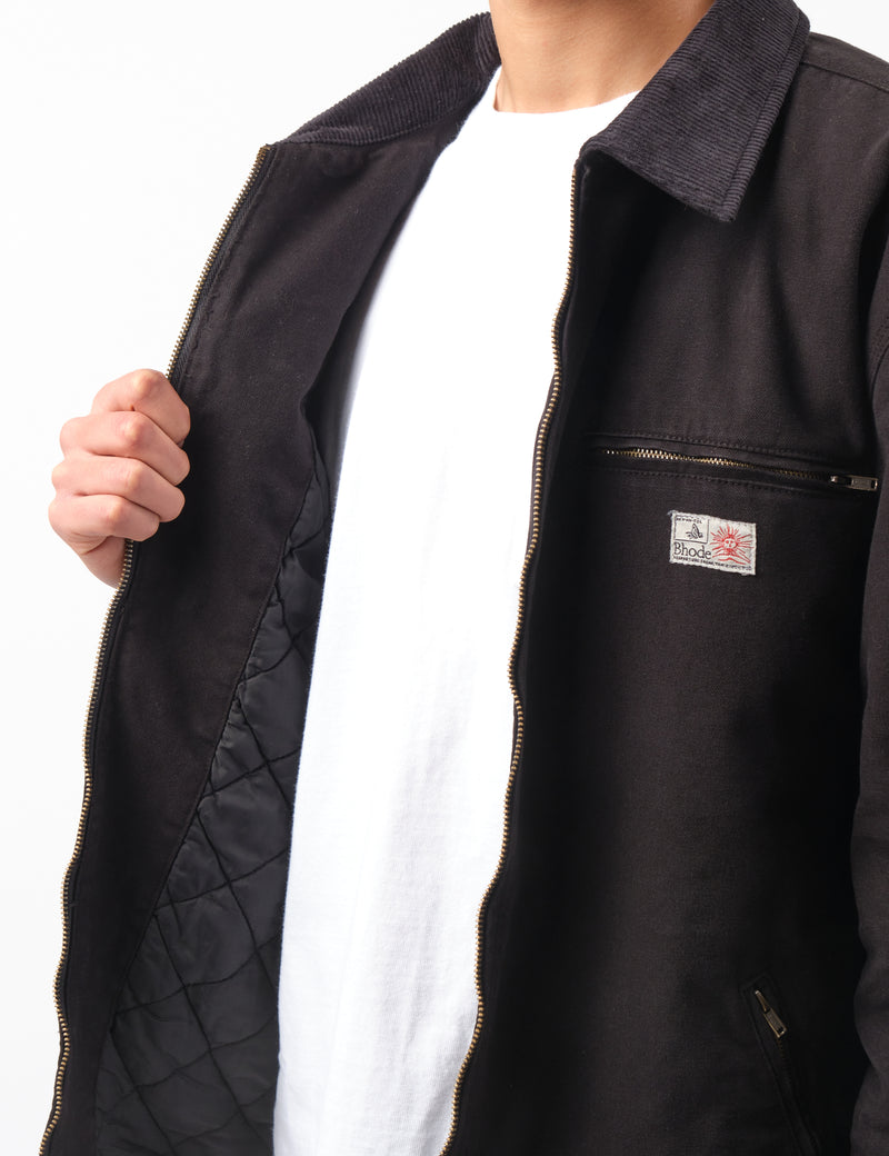 Bhode Mechanics Jacket Canvas (Insulated) - Washed Black