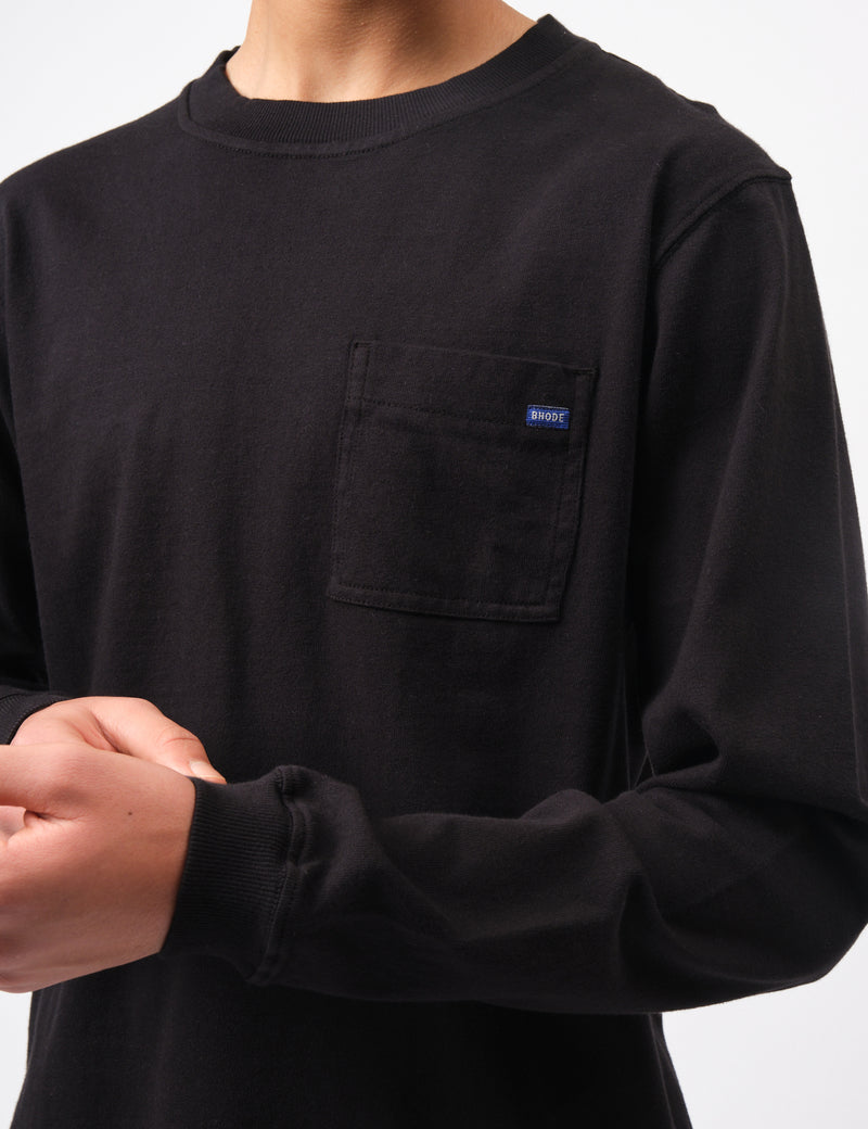 Bhode Everyday Long Sleeve Jersey 300gsm - Washed Black