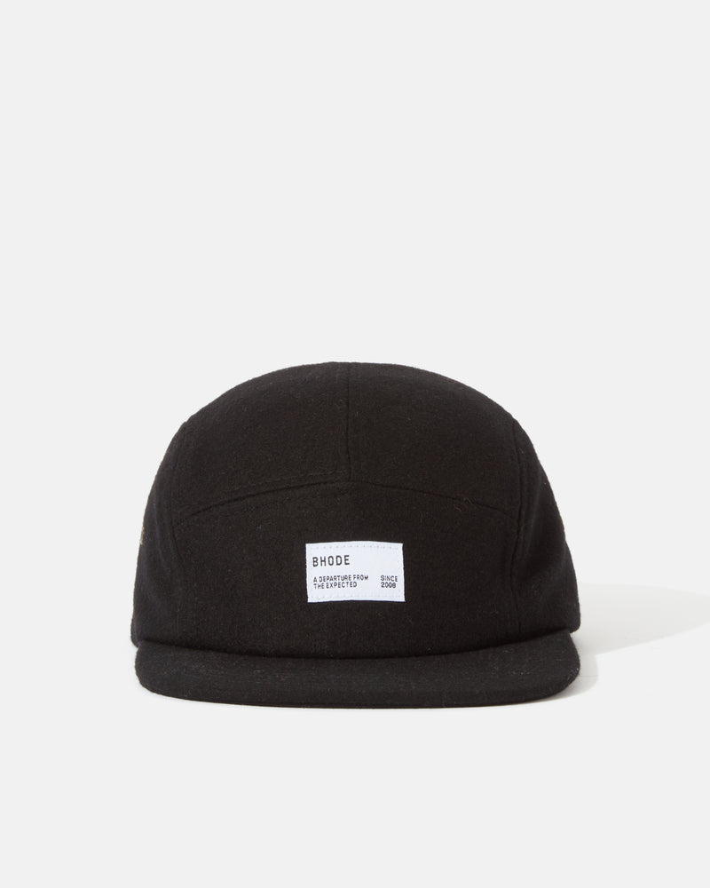 Bhode 5-Panel Cap (Wool) - Black