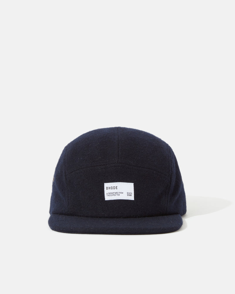 Bhode 5-Panel Cap (Wool) - Navy Blue