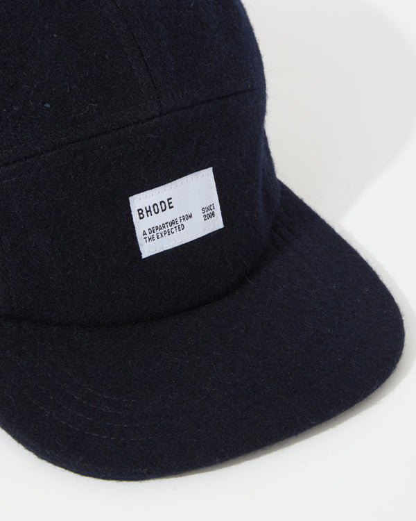 Bhode 5-Panel Cap (Wool) - Navy Blue