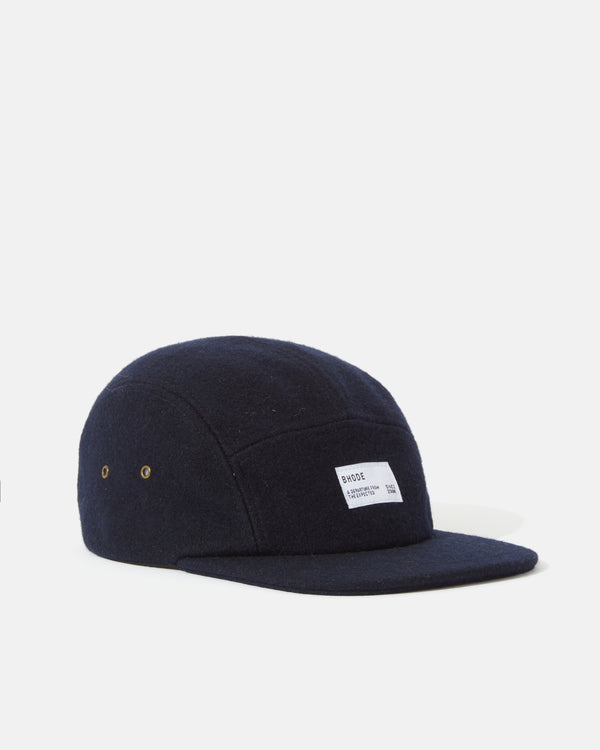 Bhode 5-Panel Cap (Wool) - Navy Blue