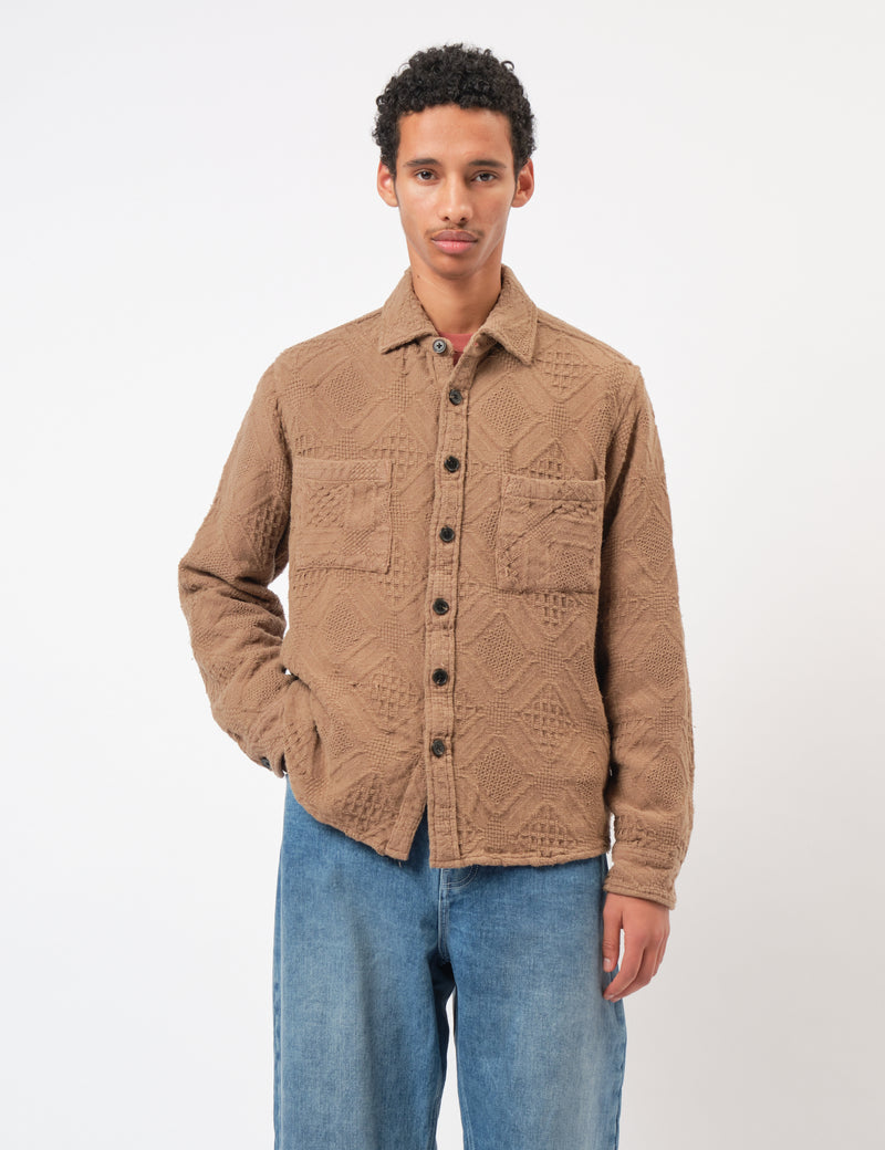 Bhode Zennor Over Shirt (Textured) - Fawn Brown