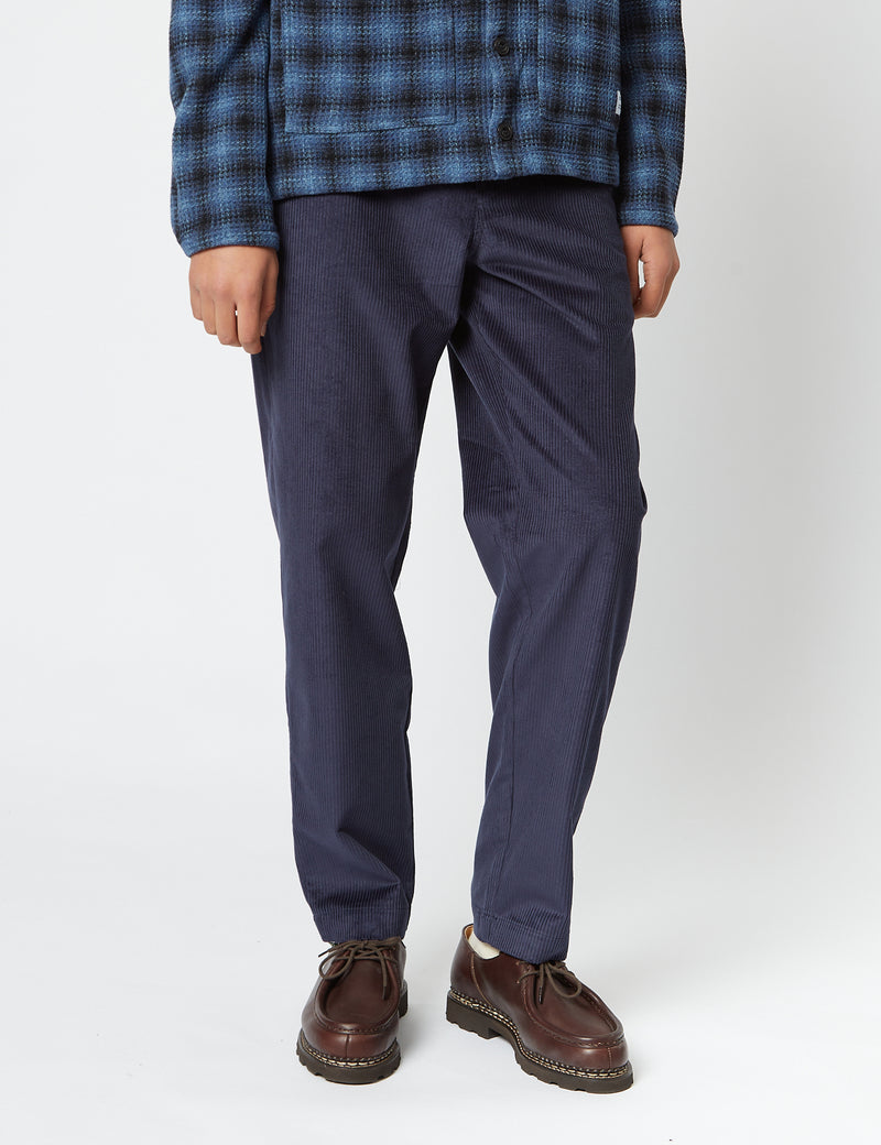 Bhode x Brisbane Cord Pant (Relaxed, Straight) - Navy Blue