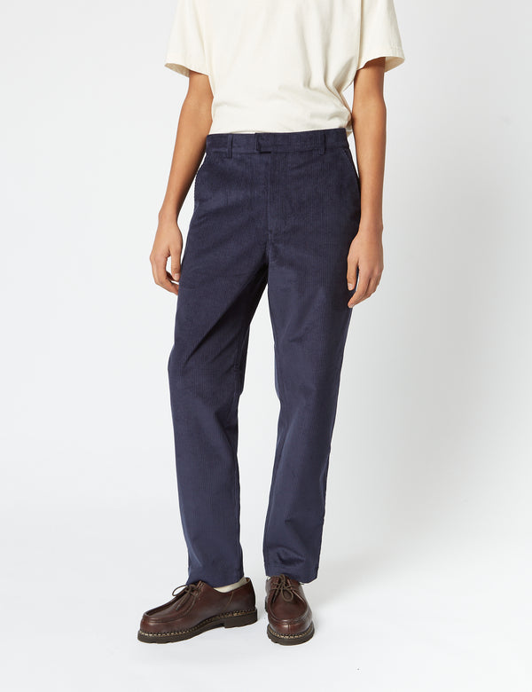 Bhode x Brisbane Cord Pant (Relaxed, Straight) - Navy Blue