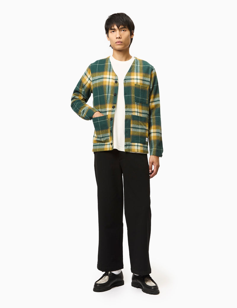 Bhode Japan Cardigan (Plaid) - Green