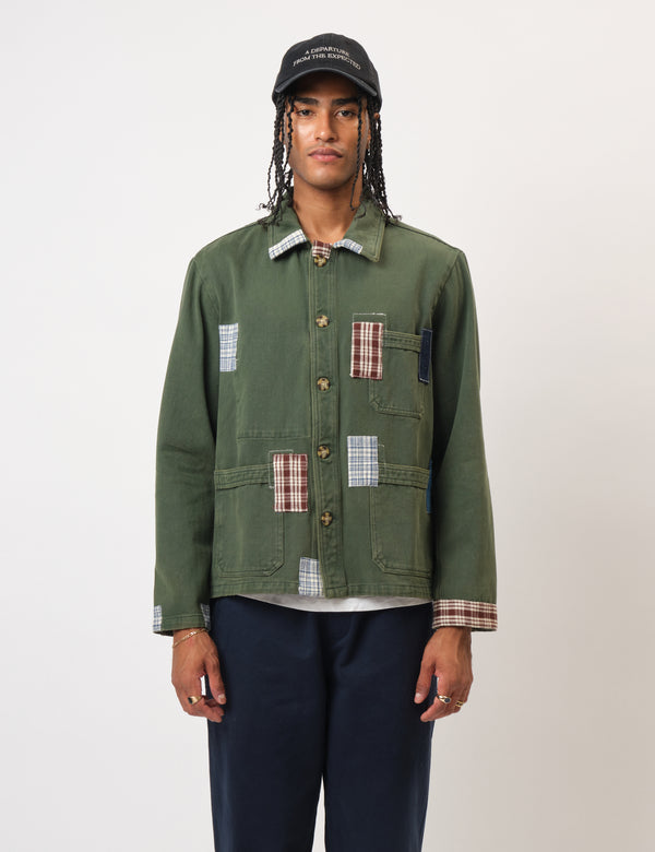 Bhode Chore Jacket (Patchwork) - Ever Green