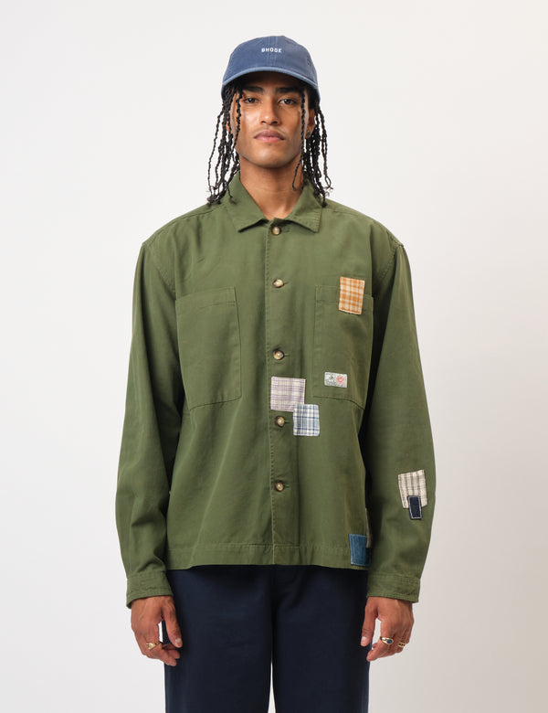 Bhode Hunting Overshirt (Patchwork) - Ever Green