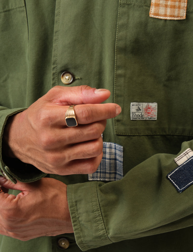 Bhode Hunting Overshirt (Patchwork) - Ever Green