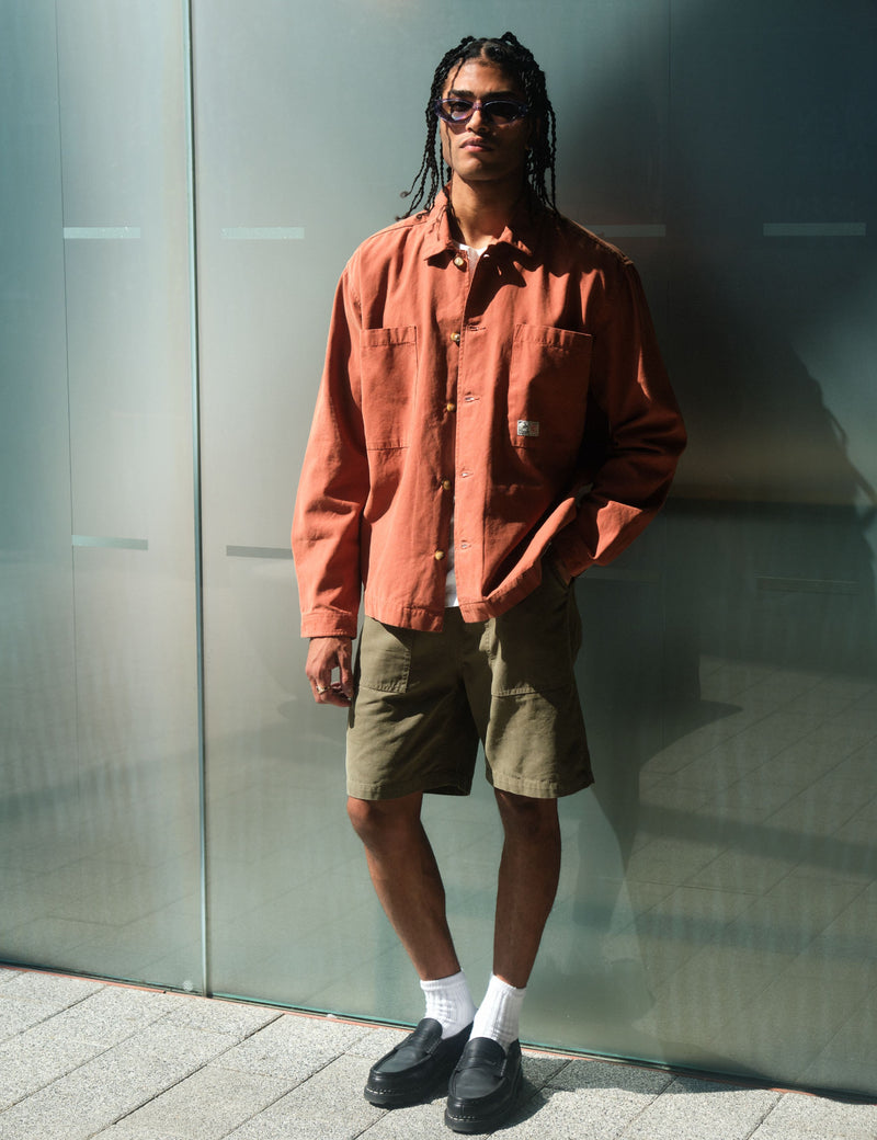 Bhode Hunting Overshirt Twill - Rust