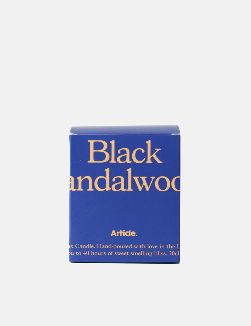 Article. Soy Candle UK Hand Poured - Black Sandalwood