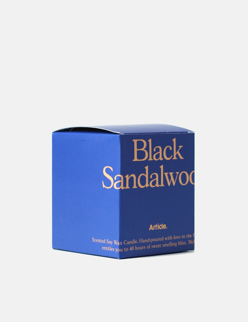 Article. Soy Candle UK Hand Poured - Black Sandalwood