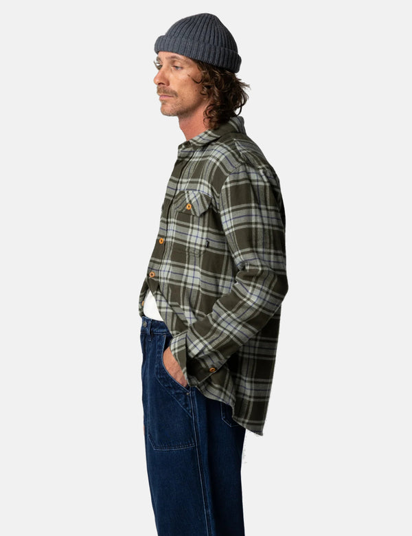Finisterre Beardsmore Timber Check Shirt - Green