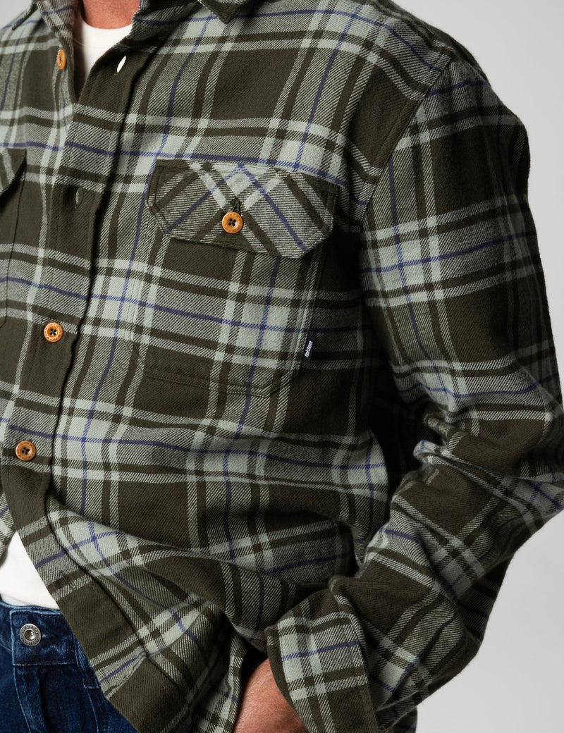 Finisterre Beardsmore Timber Check Shirt - Green