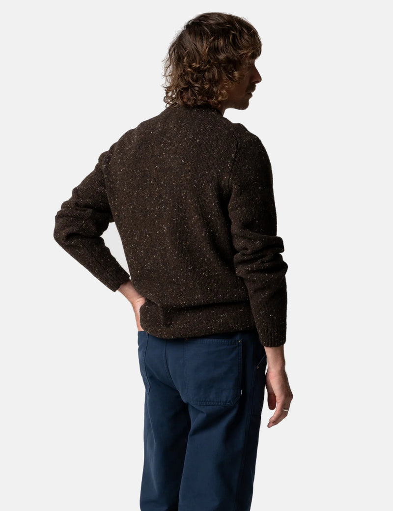 Finisterre Furlong Crew Sweatshirt - Burnt Umber