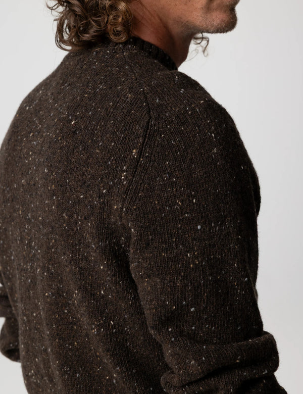 Finisterre Furlong Crew Sweatshirt - Burnt Umber