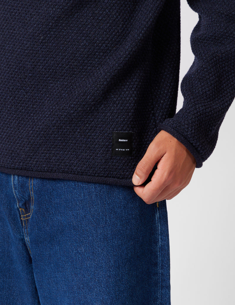 Finisterre Barents Jumper (Wool Mix) - Indigo Blue