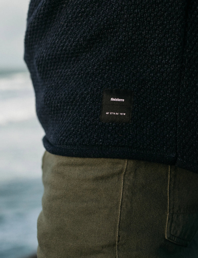 Finisterre Barents Jumper (Wool Mix) - Indigo Blue