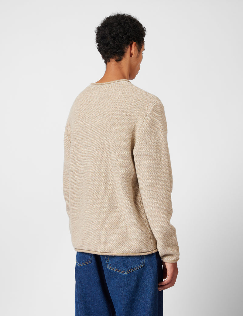 Finisterre Barents Jumper (Wool Mix) - Oatmeal