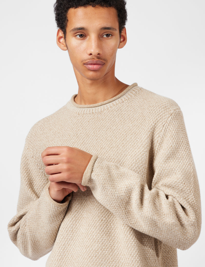 Finisterre Barents Jumper (Wool Mix) - Oatmeal