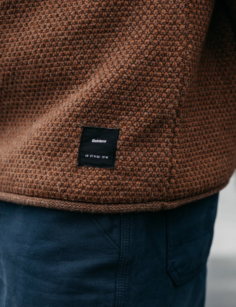 Finisterre Barents Jumper (Wool Mix) - Pecan Brown