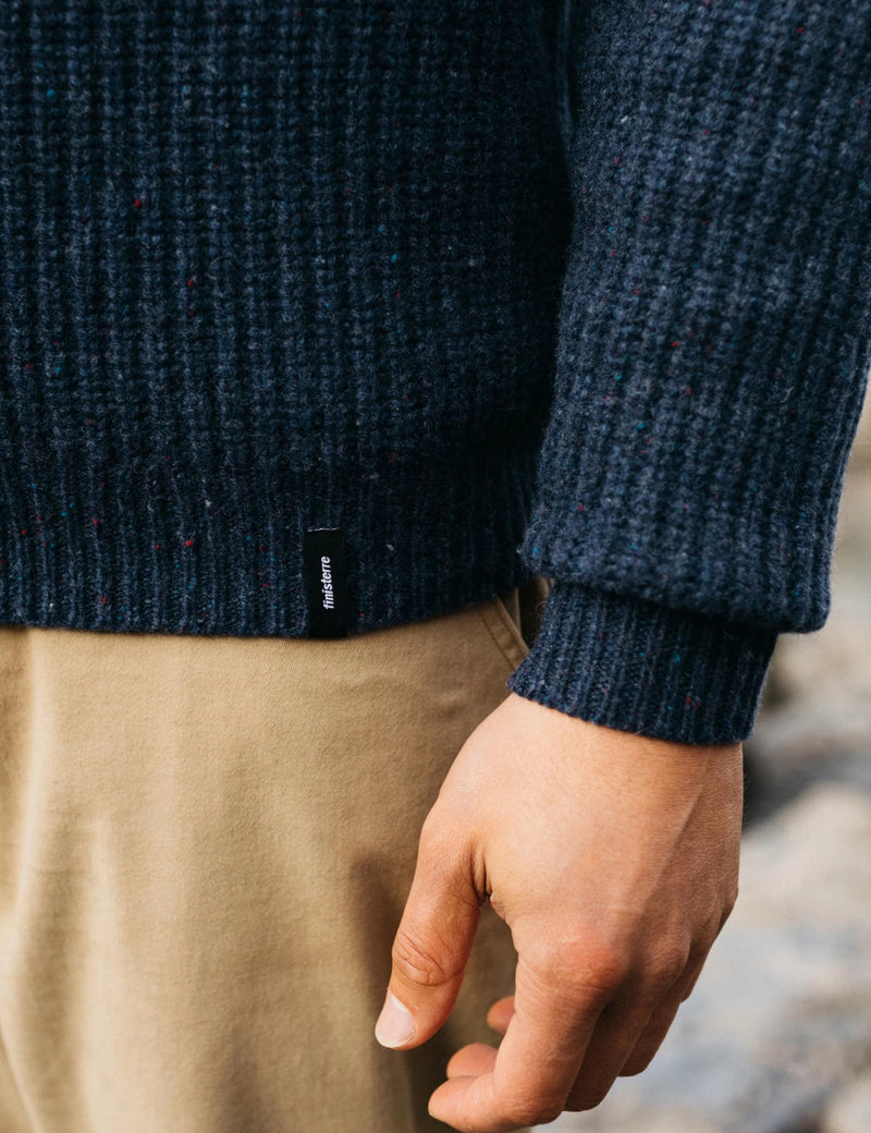 Finisterre Mora Jumper (Wool Mix) - Navy Blue