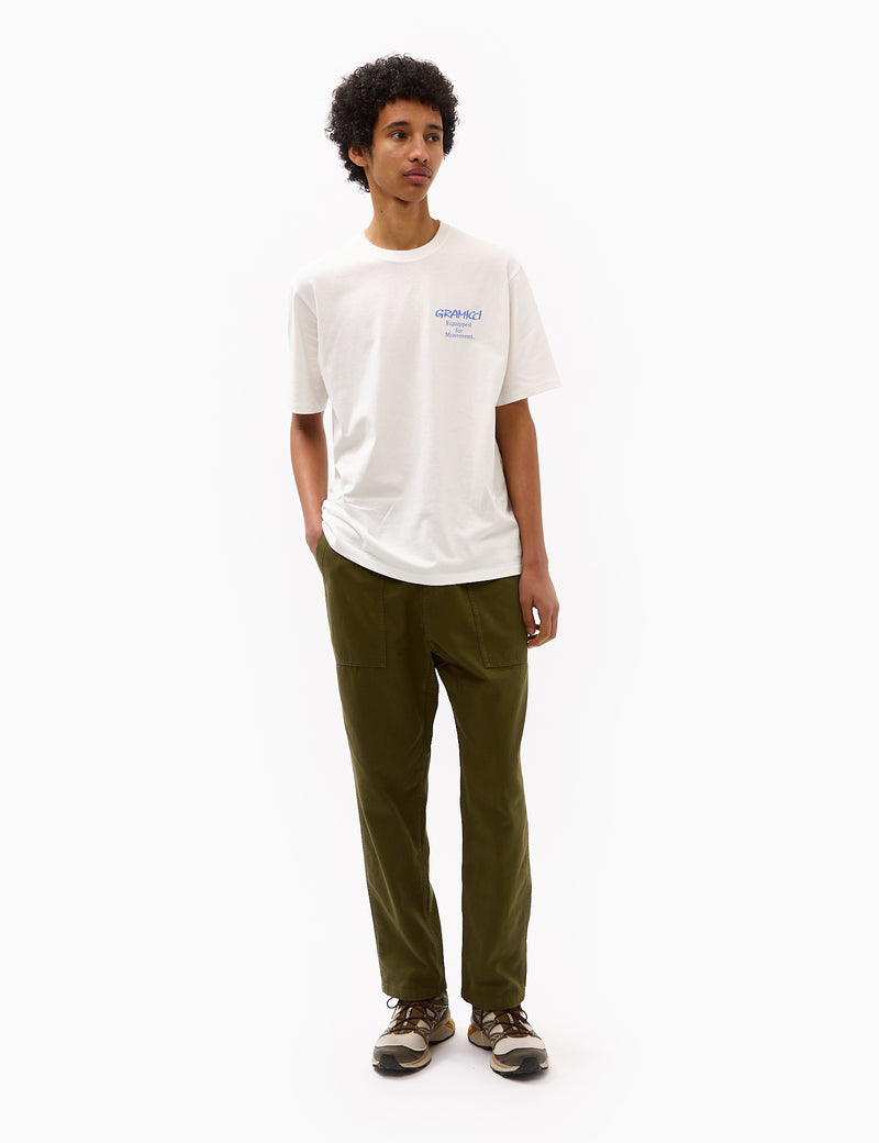 Gramicci Loose Tapered Ridge Pant (Organic Twill) - Olive Green