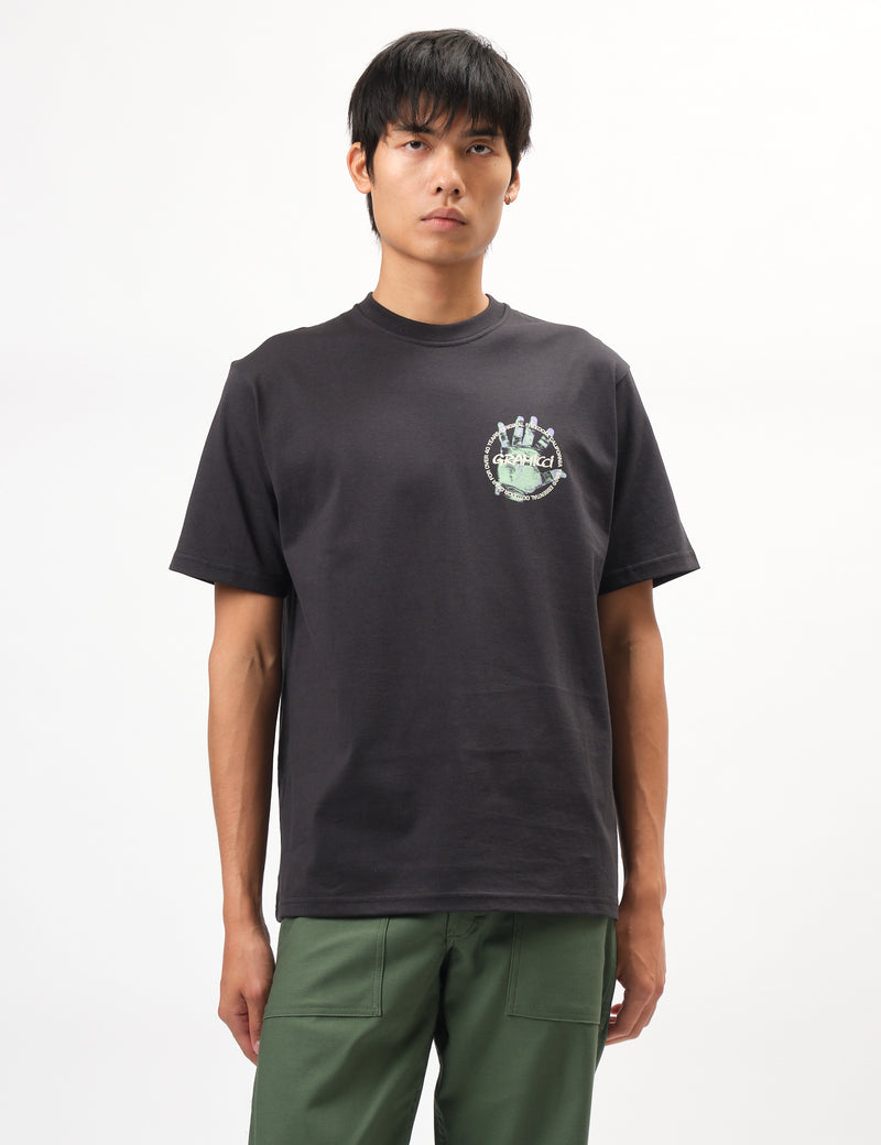 Gramicci Climbers Hand T-Shirt - Vintage Black