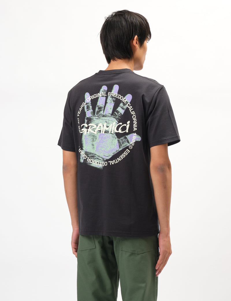 Gramicci Climbers Hand T-Shirt - Vintage Black